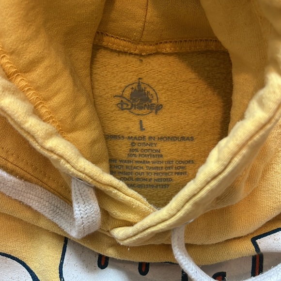 Yellow Walt Disney World Distressed Hoodie - Size L - Picture 3 of 4